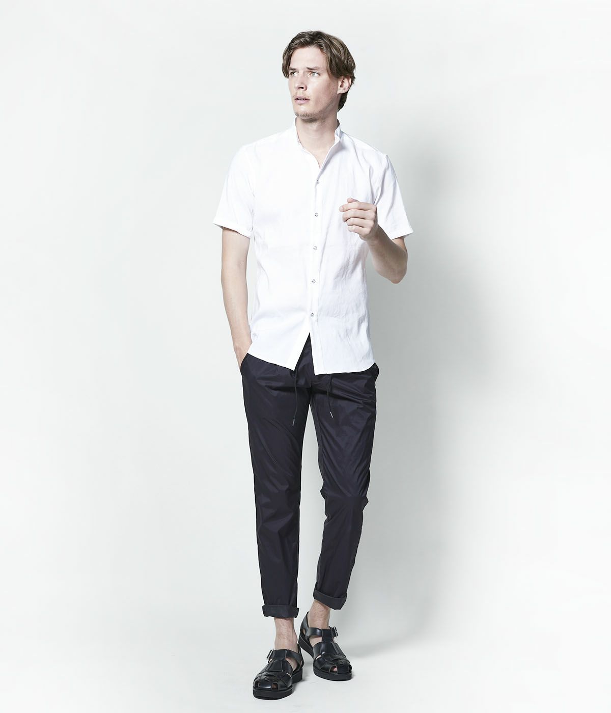 SV11 BAND COLLAR S/S SHIRTS | junhashimoto（ジュンハシモト