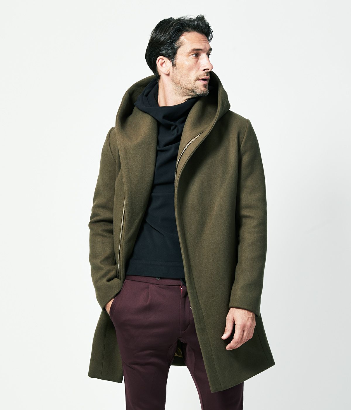 WRAP COAT -WOOL MELTON- | junhashimoto（ジュンハシモト）Official  