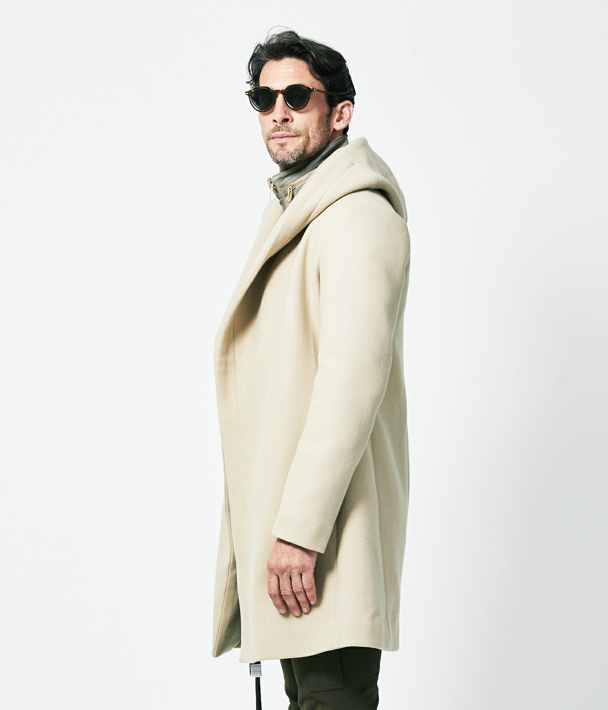 WRAP COAT -WOOL MELTON- | junhashimoto（ジュンハシモト）Official