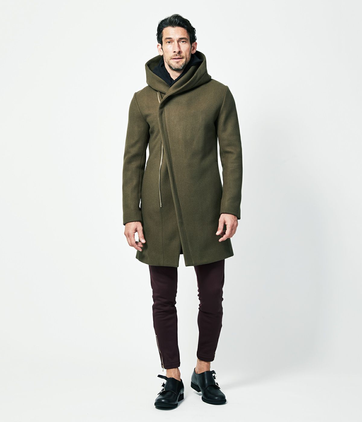 WRAP COAT -WOOL MELTON- | junhashimoto（ジュンハシモト）Official  