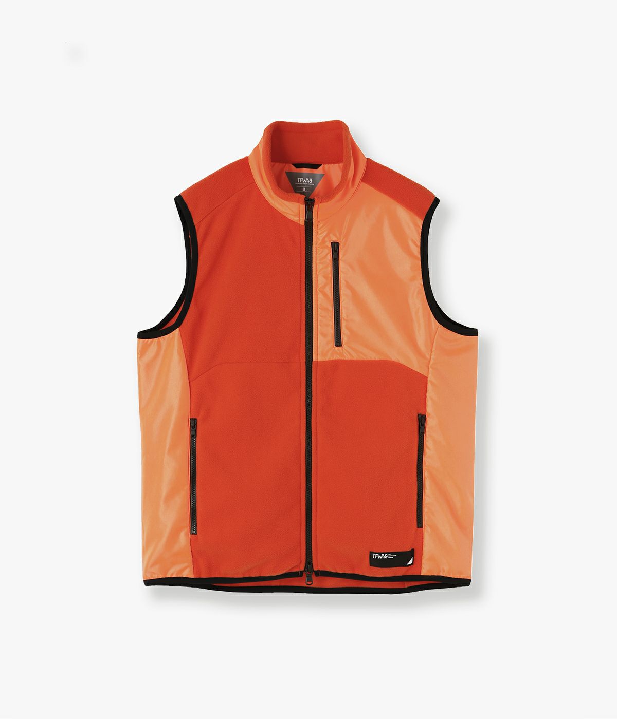 orange fleece vest