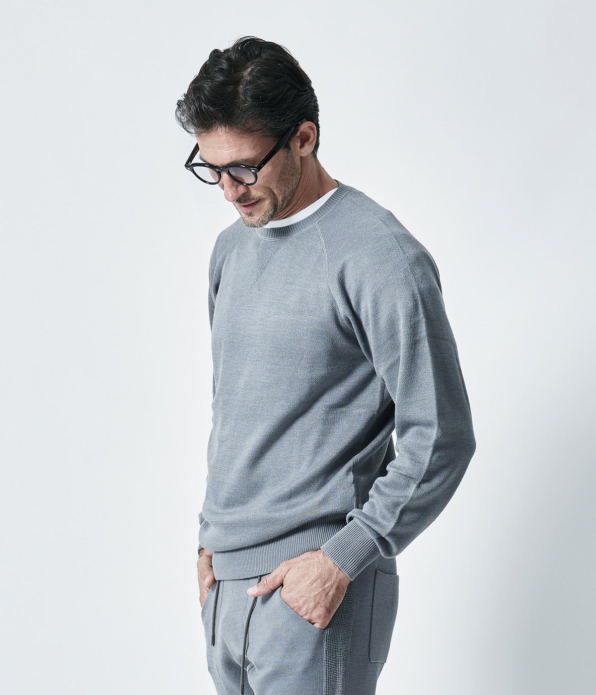 SILK CASHMERE CREW | junhashimoto（ジュンハシモト）Official webshop