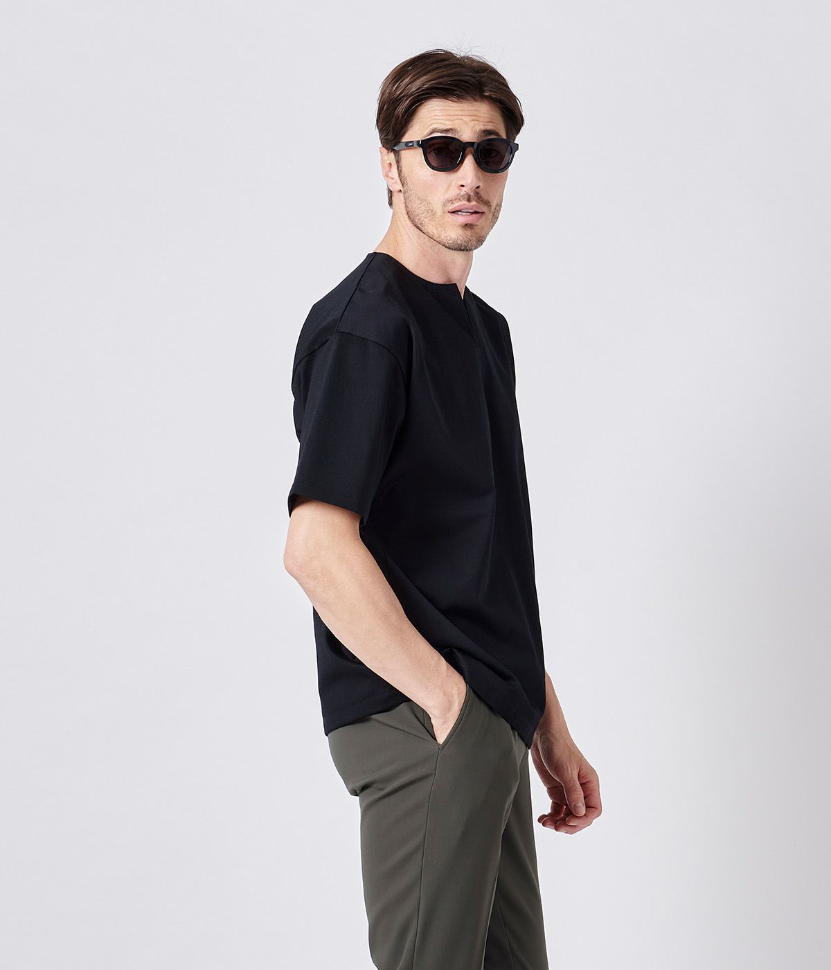 101 SLIT NECK T | junhashimoto（ジュンハシモト）Official webshop