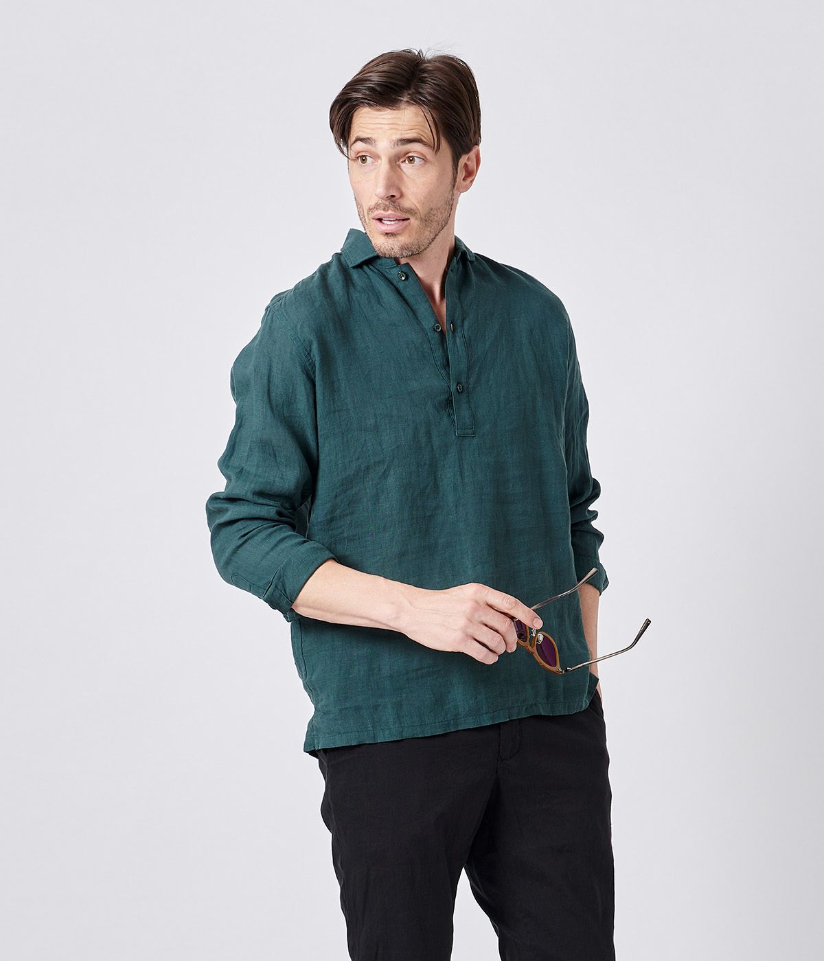 PULLOVER LINEN SHIRTS | junhashimoto（ジュンハシモト）Official webshop