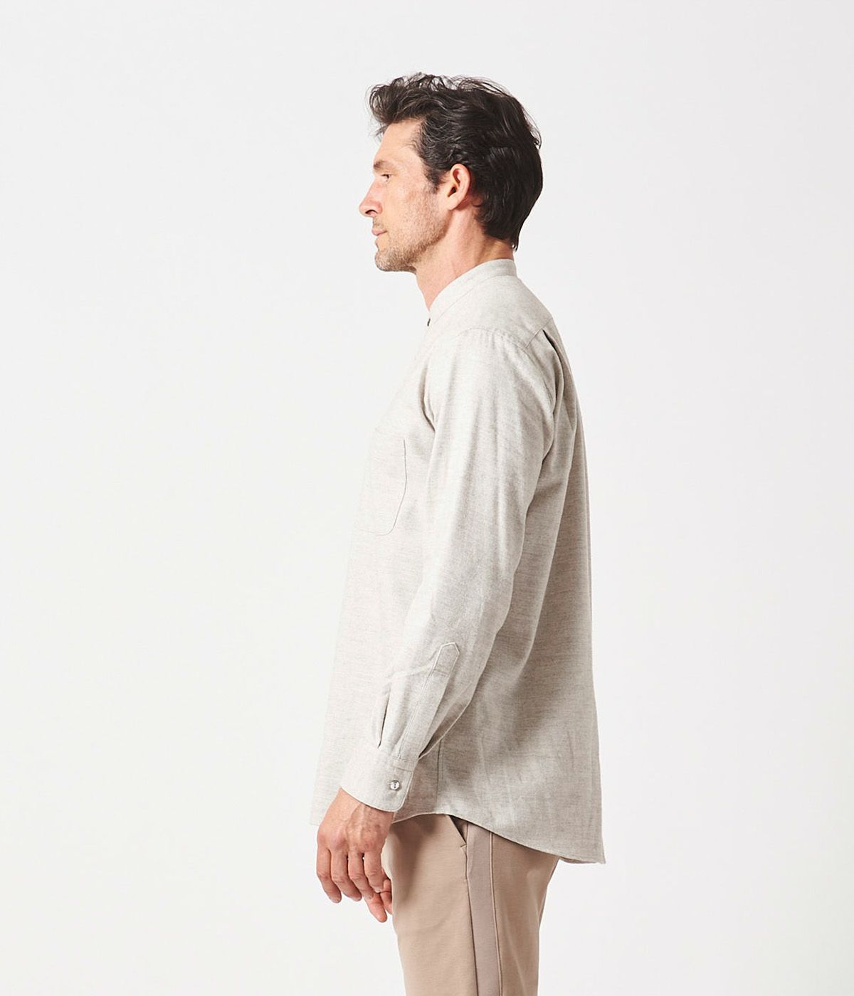 BAND COLLAR FLANNEL SHIRTS | junhashimoto（ジュンハシモト