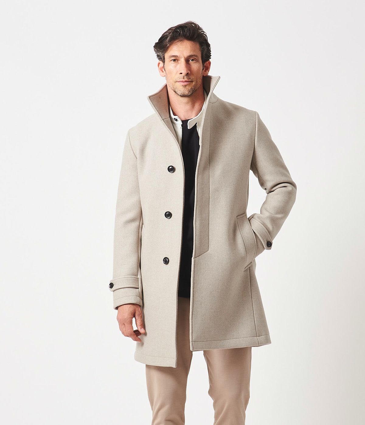 STAND COLLAR COAT