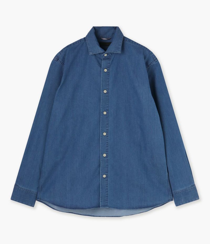 BANDCOLLAR DENIM SHIRTS | junhashimoto（ジュンハシモト）Official