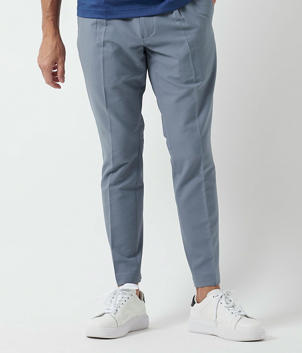 SEERSUCKER EASY TUCK PANTS | junhashimoto（ジュンハシモト