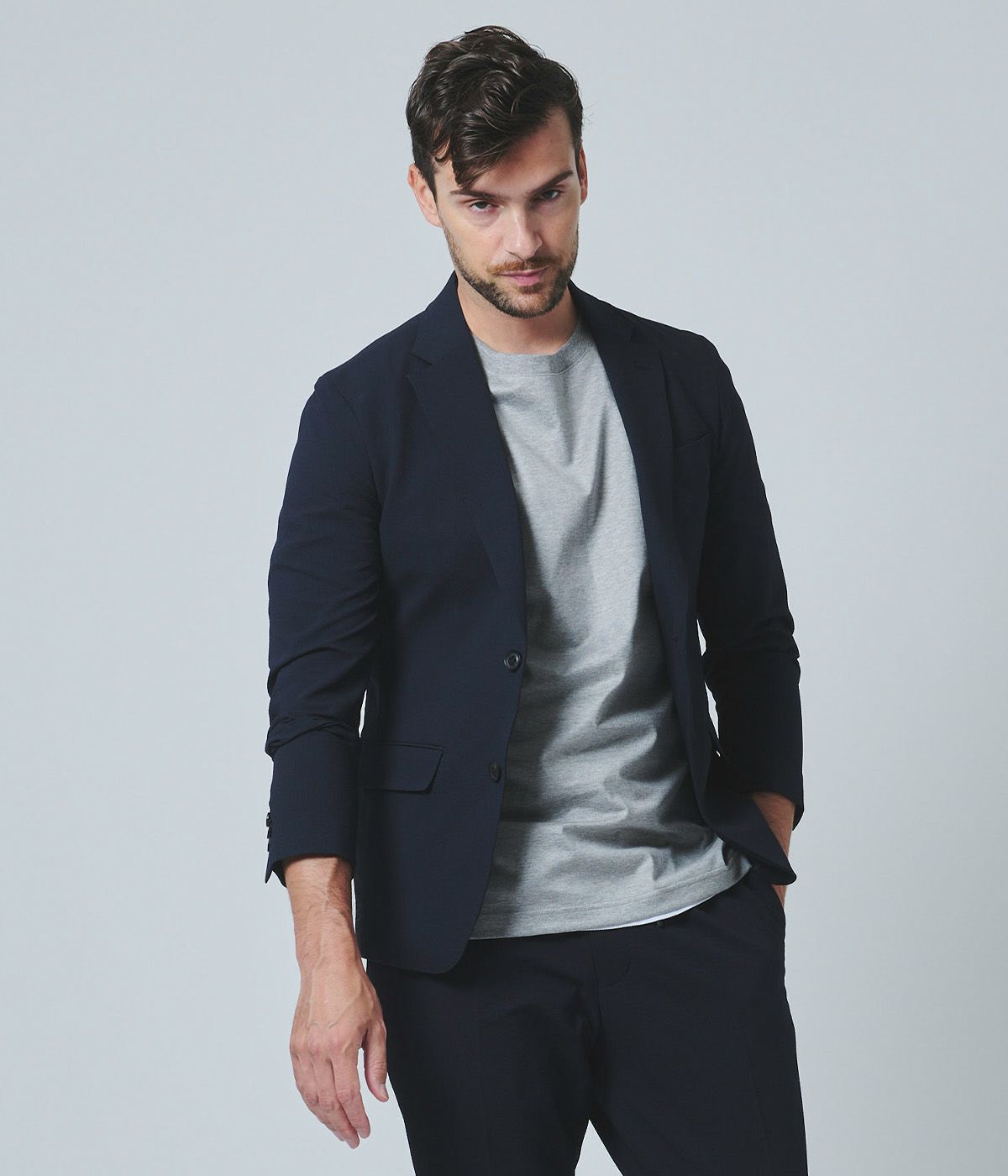 LIGHT 2B JACKET -STRETCH SHEERSUKER- | junhashimoto（ジュン