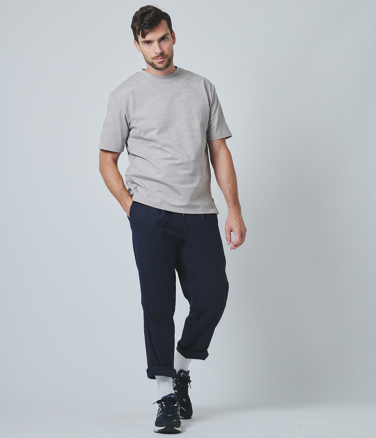 トップス junhashimoto EMBOSSING JERSEY JERSEY CREW -EMBOSS CAMO- | junhashimoto（ジュンハシモト