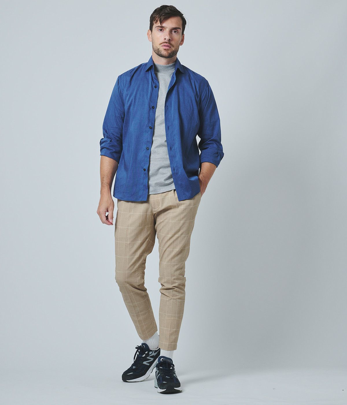 定価2.6万junhashimoto LINEN HORIZONTALシャツ3 トップス