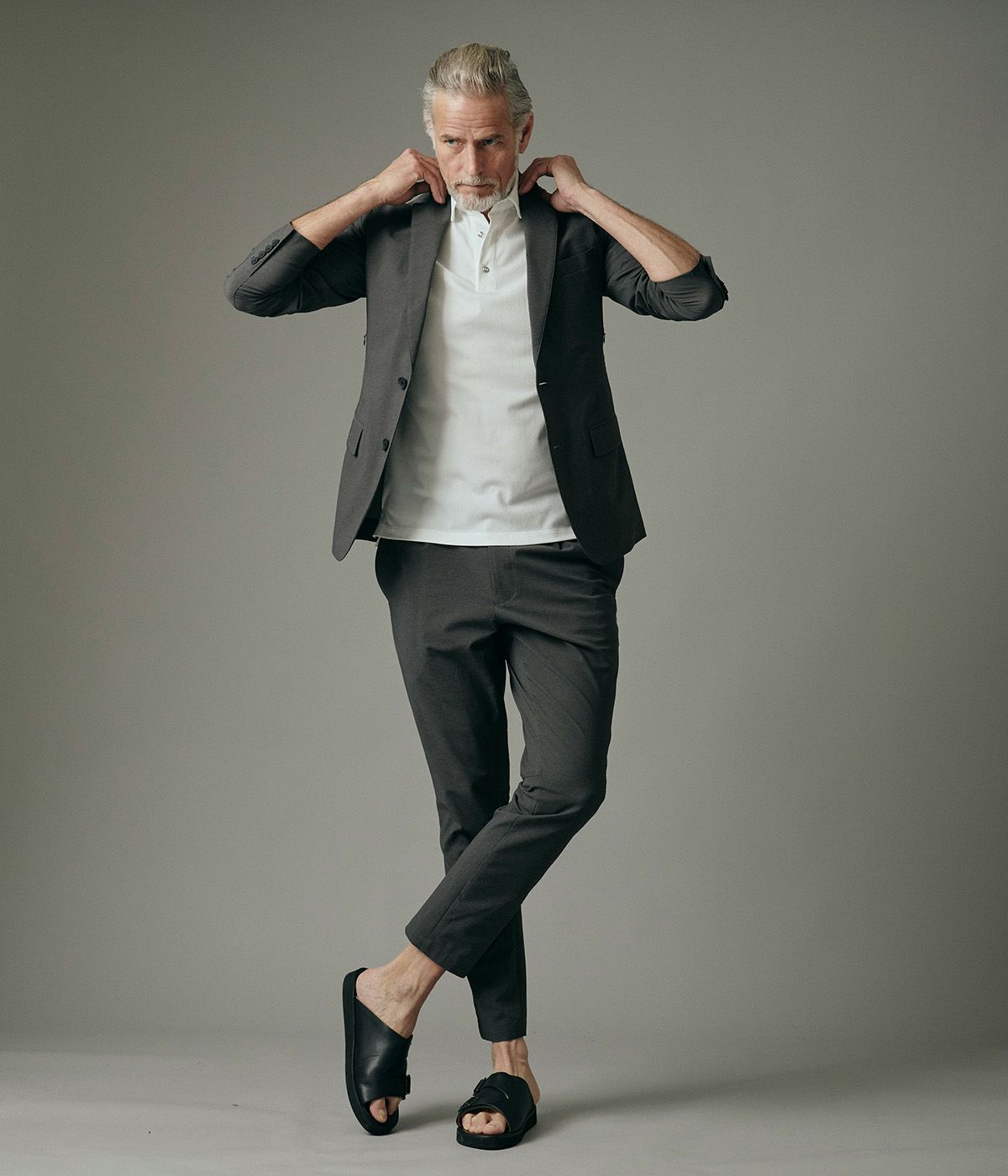 ジュンハシモト トラベルパンツ スラック ジュンハシモト トラベルパンツ スラック TRAVEL EASY TUCK PANTS