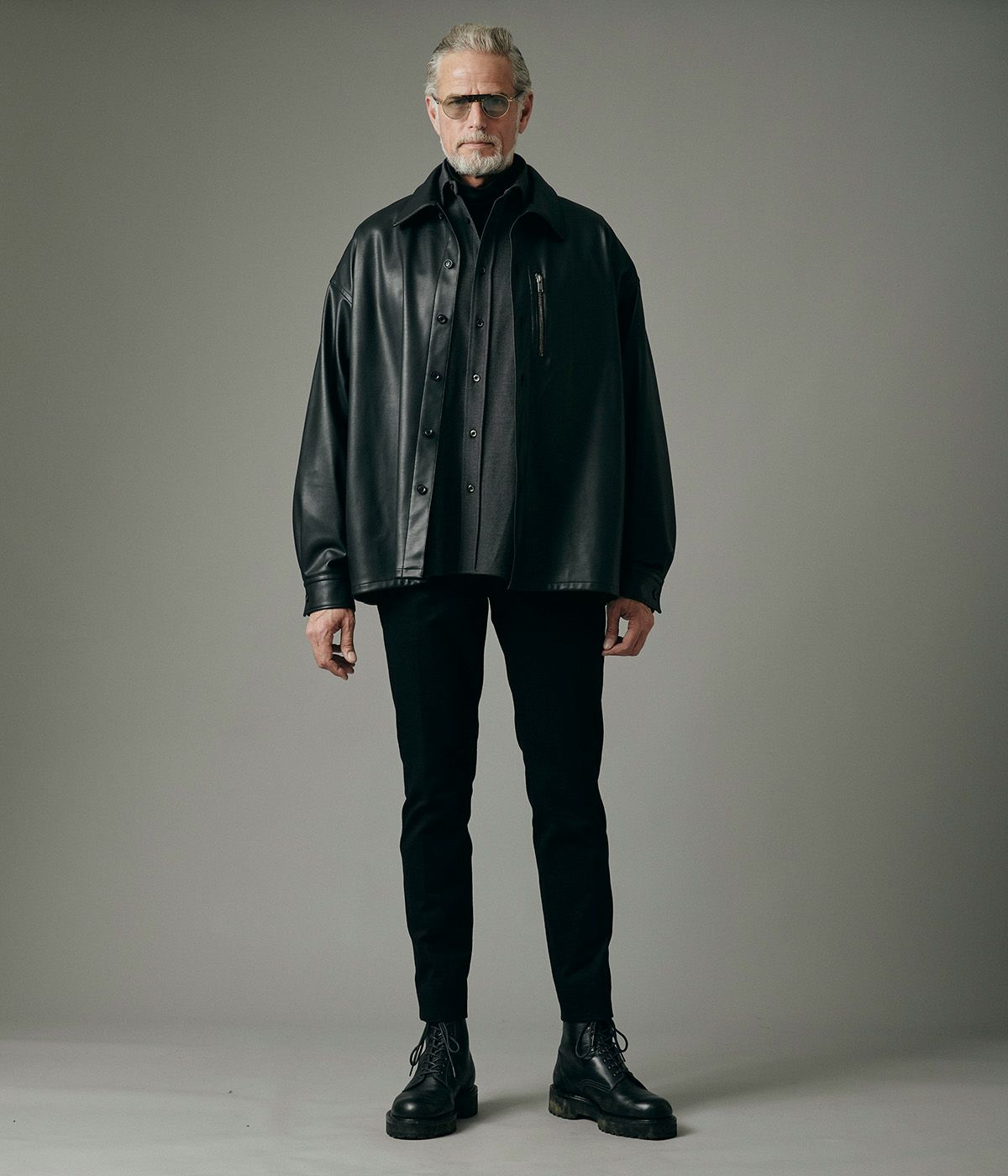 MEGA BIG LEATHER SHIRTS | junhashimoto（ジュンハシモト