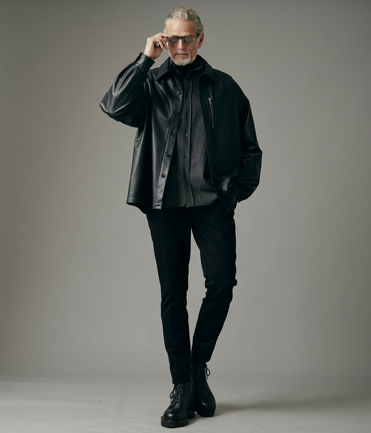 MEGA BIG LEATHER SHIRTS | junhashimoto（ジュンハシモト