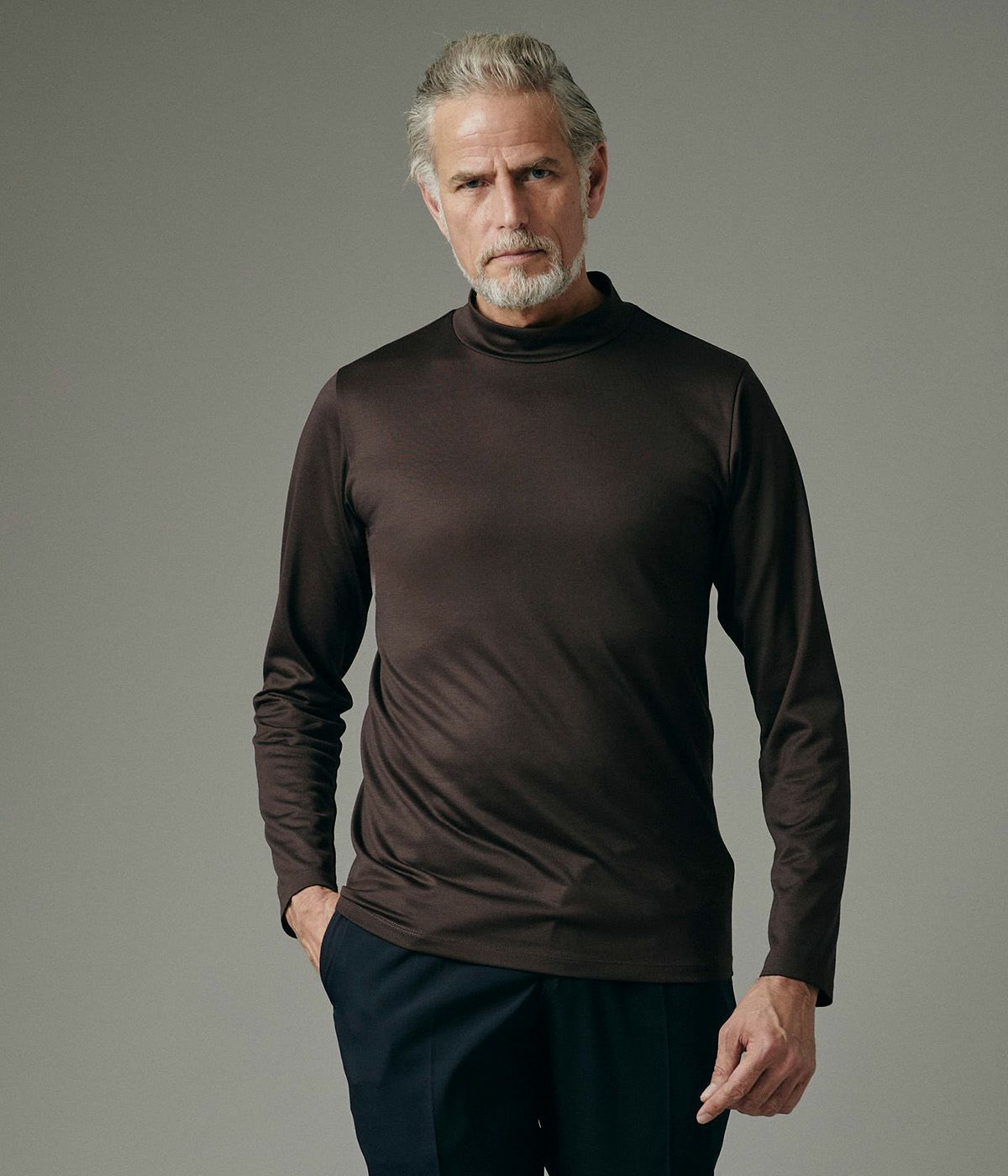 WASHABLE WOOL MOCK NECK T | junhashimoto（ジュンハシモト）Official