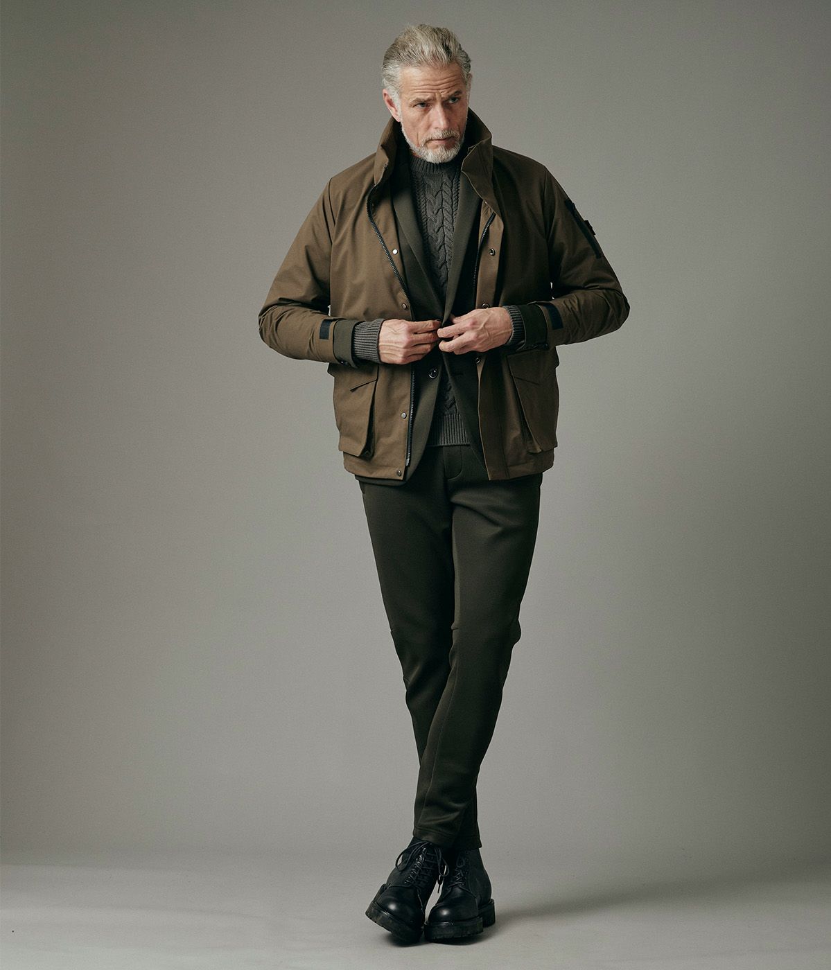 ジュンハシモト』M-65 カーフレザー フィールドジャケット 牛革