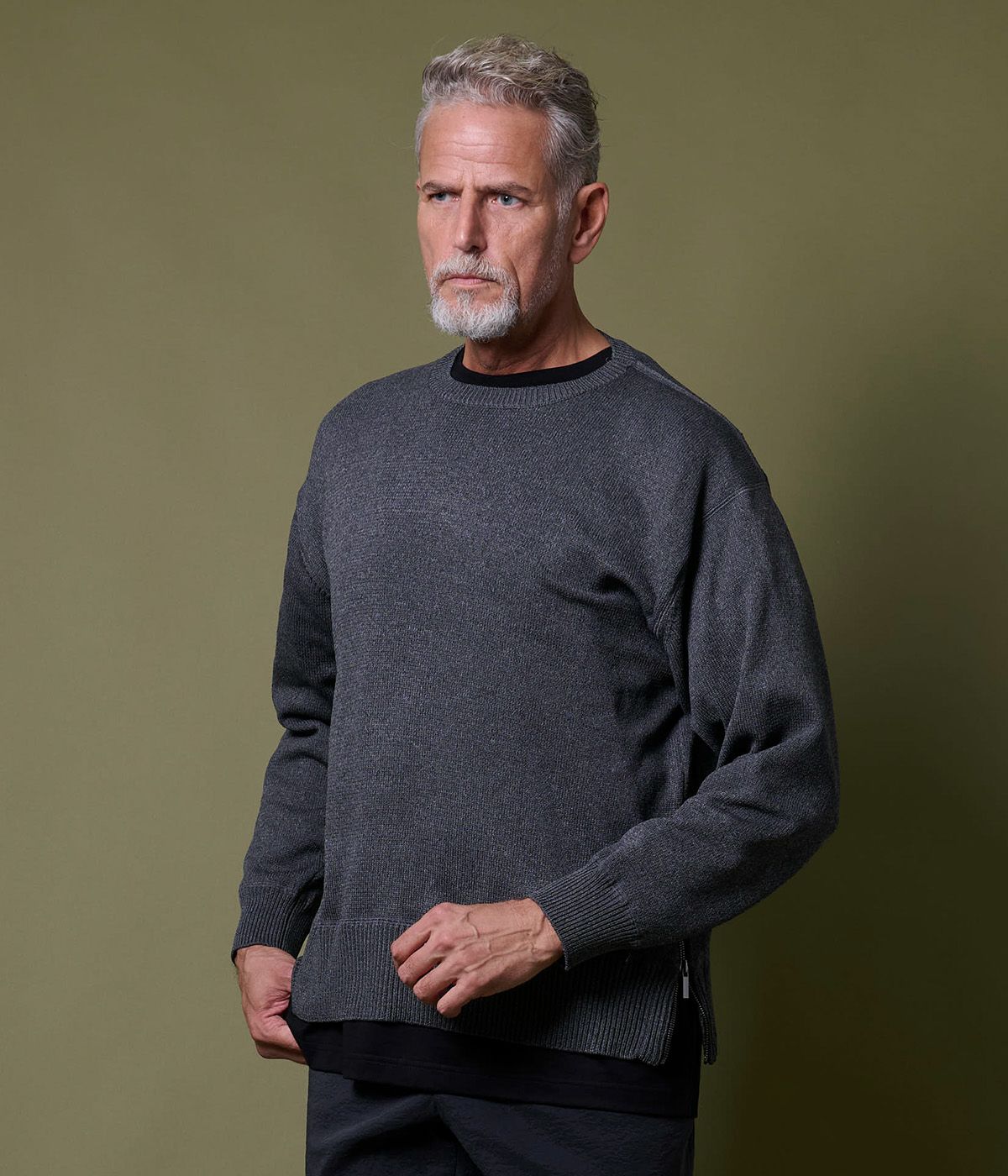 ZIP SLIT KNIT L/S | junhashimoto（ジュンハシモト）Official webshop