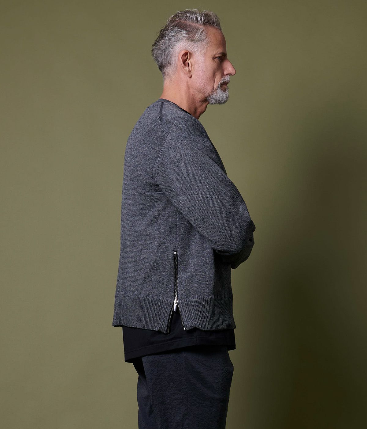 ZIP SLIT KNIT L/S | junhashimoto（ジュンハシモト）Official webshop